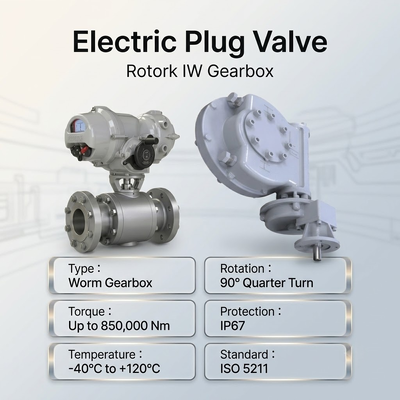 Rotork IW-Serie Ventil Wurm Getriebe Viertel Drehrad Betreiber Selbstverriegelung Kugel Schmetterling Steckerventil