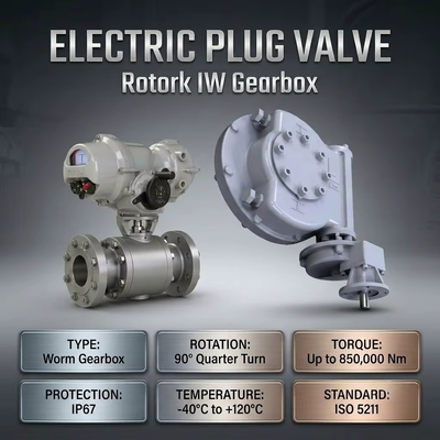 Rotork IW-Serie Ventil Wurm Getriebe Viertel Drehrad Betreiber Selbstverriegelung Kugel Schmetterling Steckerventil