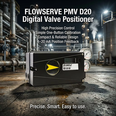 Flowserve PMV D20 Digitaler Ventilpositionierer mit HART-Kommunikation, 4-20-mA-Eingangssignal und IP66-Gehäuseschutz