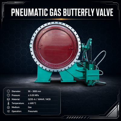 China OEM Pneumatisches Absperrventil für Gas-Schmetterlingsventile, metallurgische Gasleitungen, Hochöfen, industrielle Schmetterlingsventile