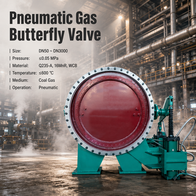 China OEM Pneumatisches Absperrventil für Gas-Schmetterlingsventile, metallurgische Gasleitungen, Hochöfen, industrielle Schmetterlingsventile
