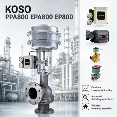 KOSO High Precision Electro Pneumatic Smart Valve Positioner PPA800/EPA800/EP800 OEM