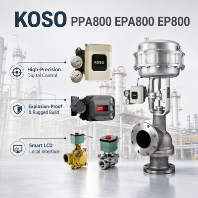 KOSO OEM Elektro-pneumatischer intelligenter Stellungsregler Modelle PPA800/EPA800/EP800