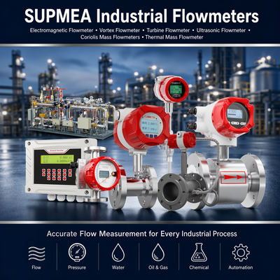 Supmea IP67 IP68 Magnetischer Elektromagnetischer Durchflussmesser Industrielles Prozessinstrument Ultraschall-Coriolis-Massenstrommesser