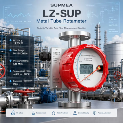 Supmea LZ-SUP HART 4-20mA LCD-Lokalindikator Industrielle Durchflussmesser Metallröhre Variable Flächenflussmesser