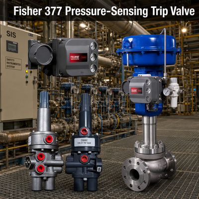 Fi-sher 377 Pneumatic Pressure Trip Valve Control Valve Safety Device Valve Trip Valve