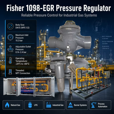 Hochwertiges Fi-sher 1098-EGR druckgesteuertes Erdgas-Druckminderventil Gasdruckregler