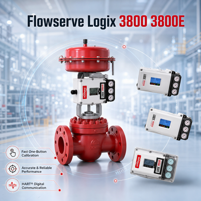Flowserve Logix 3800 3800E Smart Digital Ventil-Stellungsregler HART-Protokoll für pneumatische Regelventile