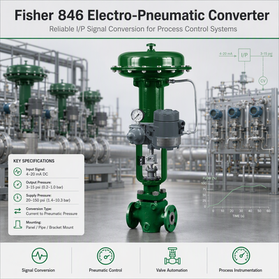 Fisher 846 Elektronische Rückkopplung 4-20mA Stromdruck Elektropneumatikumwandler
