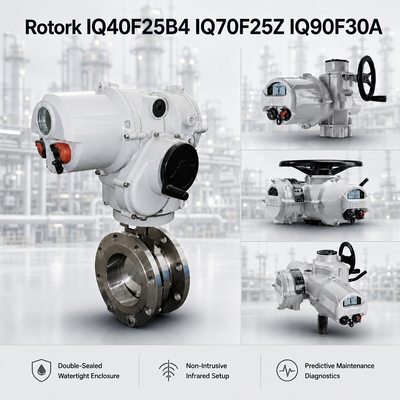 Original Rotork IQ40F25B4 IQ70F25Z IQ90F30A Intelligenter elektrischer Aktor 1000-2000Nm IP68 Motorisierter Schmetterlingsventilregler