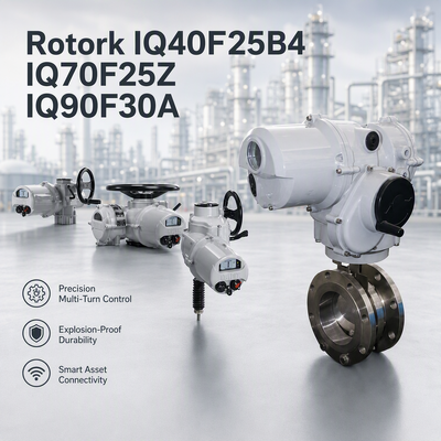Rotork IQ40F25B4 IQ70F25Z IQ90F30A Vierteldreh elektrischer Aktor 1000-2000Nm IP68 für Schmetterlingsventil