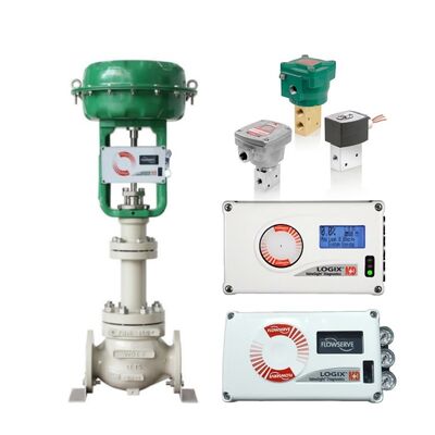 Flowserve Ventilsteuerung Pneumatikantrieb Ventilregler Flowserve Logix 520MD Asco 327 Magnetventile