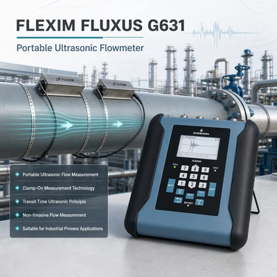 Flexim FLUXUS G631 Leckerkennungsinstrument Tragbares nicht-intrusives Ultraschall-Durchflussmessgerät mit Klemmsensoren