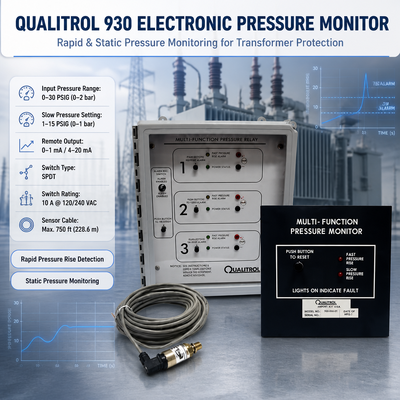 Qualitrol 930 Elektronischer Druckmessgerät Transformator Druckmessgerät Schneller Druckanstieg Statischer Druckmessgerät