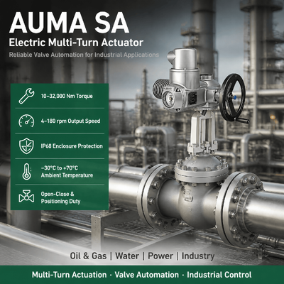 AUMA SA Elektrischer Mehrgang-Ventilantrieb Motorisierter Ventilantrieb Industrielle Ventilautomatisierung Schieberventilantrieb