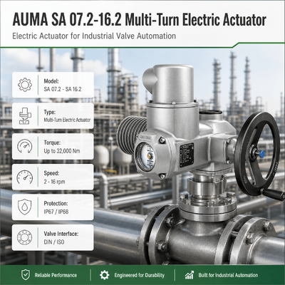 AUMA SA Mehrdreh-Elektroantrieb Motorbetriebener Ventilantrieb Industrieller Ventilantrieb Torventil Automation