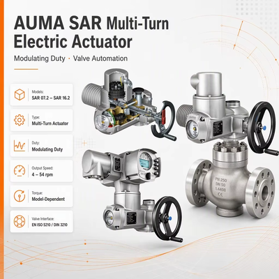 AUMA SAR Elektroantrieb Ventilautomatisierung Mehrgangmotor-Ventilantrieb Industrielle elektrische Ventilsteuerung