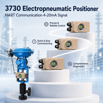 3730 intelligenter elektropneumatischer Stellungsregler HART 4 20mA automatische Kalibrierung Regelventil-Diagnose