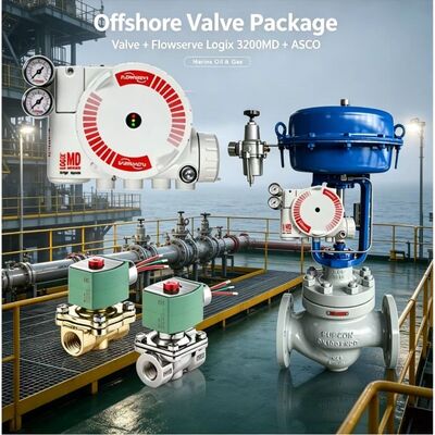 Flowserve Logix 3200MD digitaler Stellungsregler mit ASCO-Magnetventil für präzise industrielle Ventilsteuerung