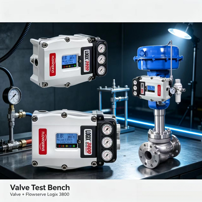 Flowserve Logix 3800 Digital Positioner mit ASCO-Solenoidventilpräzisionssteuerung