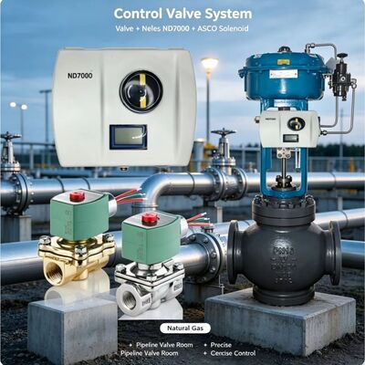 Valmet Me-sto Neles ND7000 Intelligent Digital Valve Controller with ASCO Solenoid Valve for Process Control