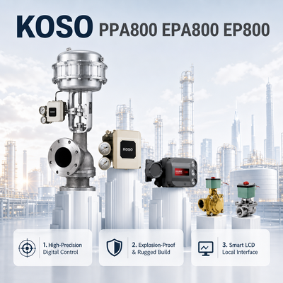 KOSO EP800 Series Electro Pneumatic Positioner PPA800 EPA800 Smart Valve Controller OEM Explosion Proof IECEx ATEX Certification