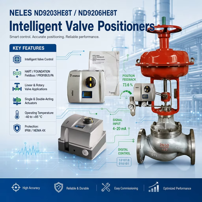Valmet Neles ND9203HE8T ND9206HE8T HART 4-20mA HART intelligenter digitaler Stellungsregler für Dreh- und Linearantriebe