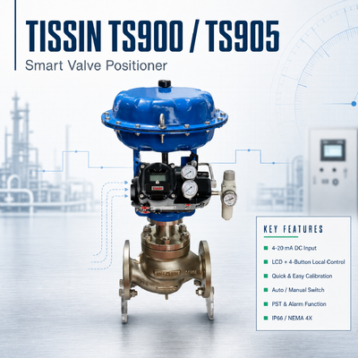 Tissin TS900 TS905 Smart Valve Positioner 4-20mA HART Edelstahl Digitale Steuerventil Positionierer