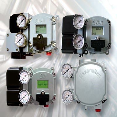 Masoneilan Regelventil der SVI1000 Serie, Stellungsregler SVI1000G/IM/SW + Fairchild M25 Relais und ASCO Magnetimpulsventil NFG353D132 24VDC