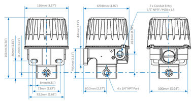 Elektrischer pneumatischer Wandler des Modell-4411 explosionssicher für Regelventil