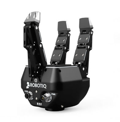 Greifer des anpassungsfähigen Roboters Fingers ROBOTIQ 3 kombiniert mit kooperativem Roboter AUBO i5 für die Ernte des Roboters