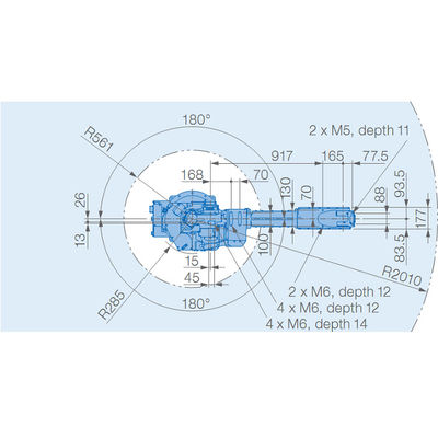 2.0KVA bewaffnen das Schweißen von 2010mm 6 Achse Yaskawa-Roboter-Arm