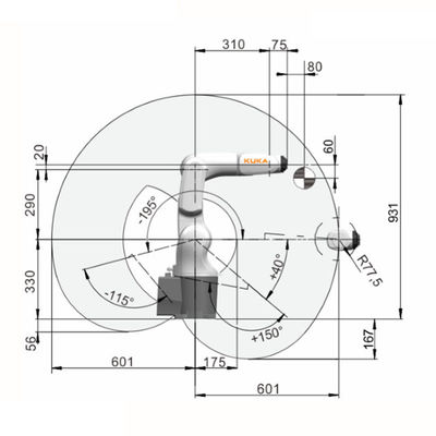 Anwendung KUKA der kompakten flexiblen Roboterelektronik industrieller mini Industrieroboter Kr 4 AGILUS