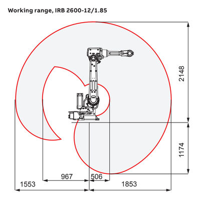 ABB IRB 2600 6 Achsen-Industrieroboter-Arm als automatischer schweißender Roboter