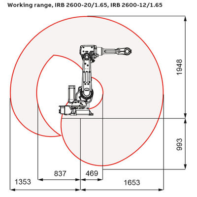 Industrielle Anwendung des ABB-Elektroschweißen-Roboter-IRB 2600 weit für Mig/Tig Robot Arm