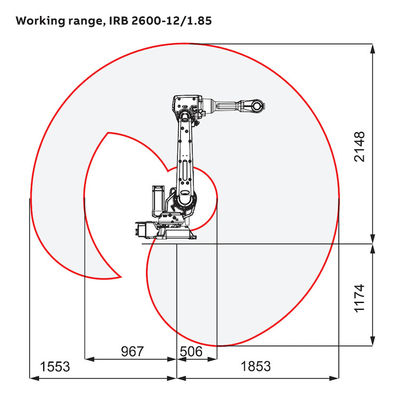 Achsen-Industrieroboter-Arm-automatischer schweißender Roboter ABB IRB2600 6