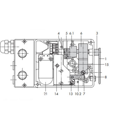Galvano-pneumatisches Stellwerk Samson Types 4763 mit unterscheidet sich Ventile