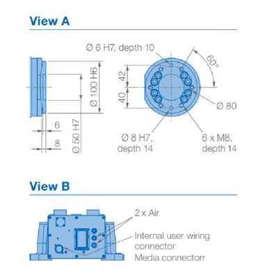 6 Achsen-Roboterarm GP50 Reichweite 2061mm Nutzlasten-50kg für die materielle Übergebung