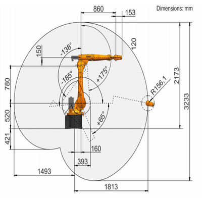 Nutzlast R1810-2 23.9kg Kr 20 erreichen 1813mm Roboterschweißen
