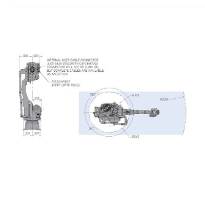 GP50 mit Nutzlast 50KG sterben geworfener Maschinen-und der 6 Achsen-Roboter-Arm-Industrieroboter