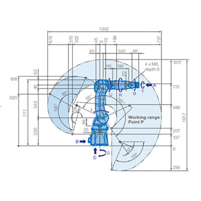 Schwerlastwagen-Malerei-Roboter-Arm Yaskawa MOTOMAN GP8