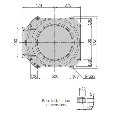 CP500L-Nutzlast 500kg erreichen 3255mm der 4 Achsen-Hochgeschwindigkeitspalettierungsroboter
