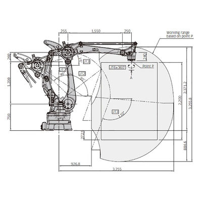 CP500L-Nutzlast 500kg erreichen 3255mm der 4 Achsen-Hochgeschwindigkeitspalettierungsroboter