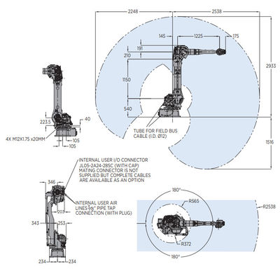 6 Aixs Roboter-Arm GP35L mit Nutzlast 35KG als Industrieroboter und Transporteinrichtungen