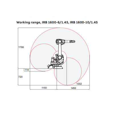 Standard CNC-Maschinen-IRB1600-10/1.45 mit BOGEN Schweißern benutzt als 6 Achse Industrieroboter-Manipulator