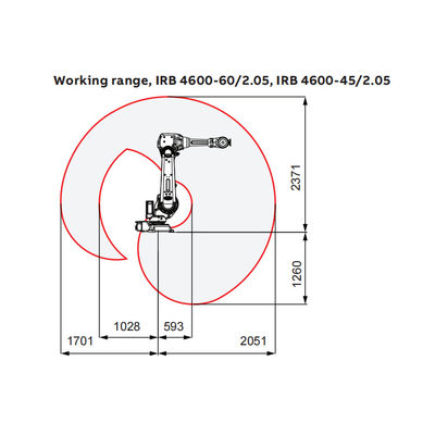 6 Achsen-Industrieroboter-Arm IRB 4600-60/2.05 als Laser-Schweißgerät-und Elektroschweißen-Maschine