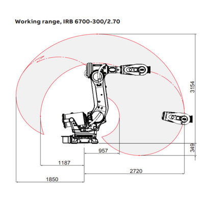 Industrieroboter IRB6700-300/2.7 mit dem Roboter-Arm als Schweißgerät für Punktschweissen