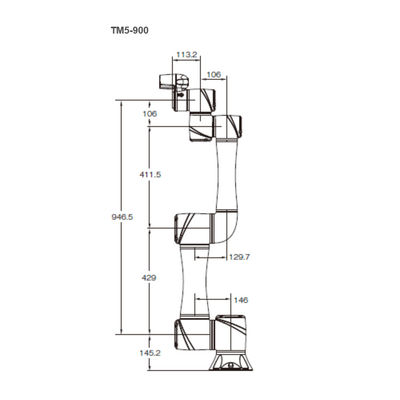 Automatischer Roboter TM5-900 mit Nutzlast 900MM Reichweiten-4KG für 6 Aixs den Manipulator als kooperativen Roboter