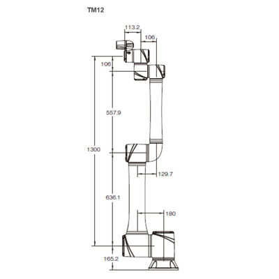 Intelligenter Roboter von TM12 Cobot mit 12KG Roboterdem arm der Nutzlasten-1300MM für CNC-Be- und Entladung