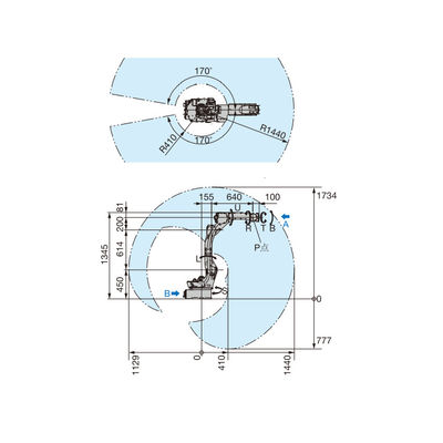 Vielseitiger Hochgeschwindigkeitsindustrieroboter von Motoman GP12 verwendet für Sammeln mit 6 Aixs dem Manipulator